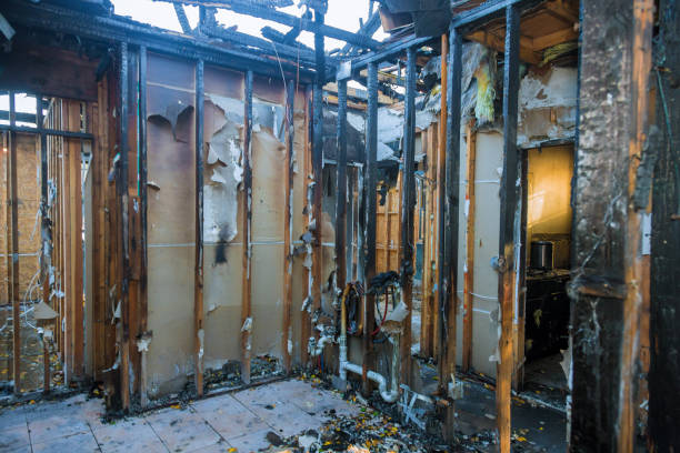 Professional Fire Damage Removal technician working in Head of the Harbor, NY